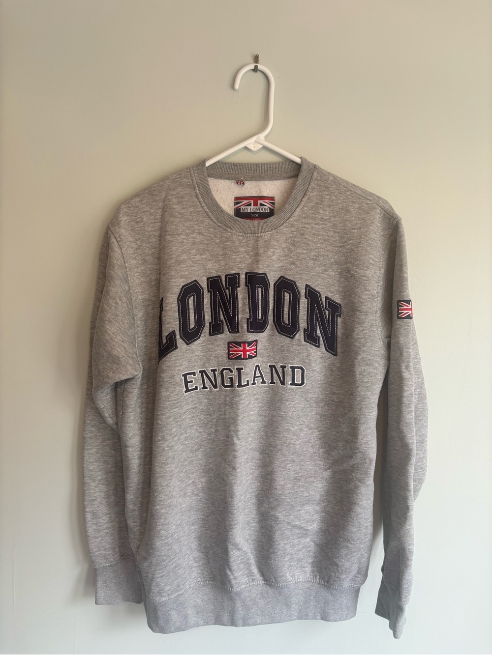 Grey 'London England' Crewneck Sweatshirt